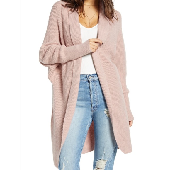 Leith Sweaters - Leith Pink Adobe Dolman Sleeve Cardigan